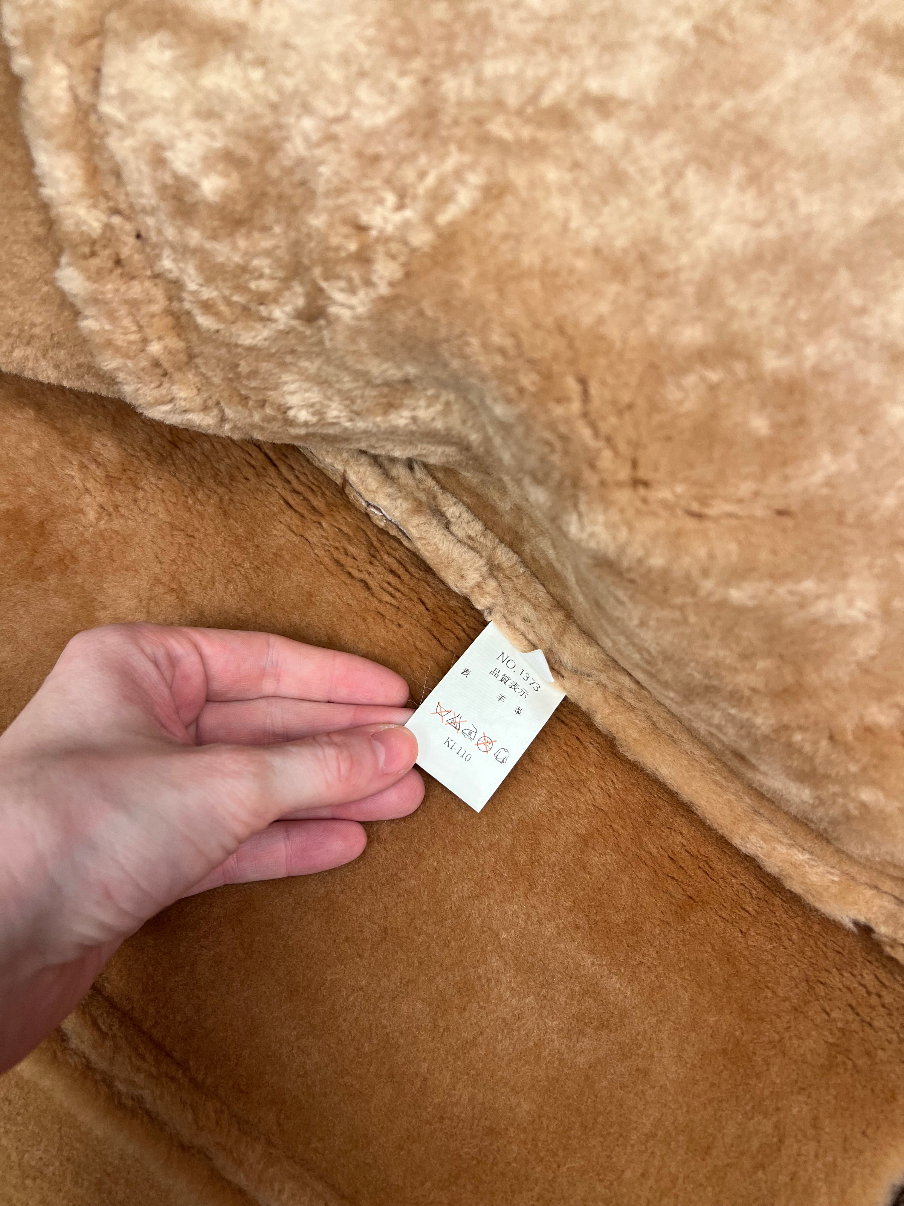 Vintage Leather Fur Lined Long Coat