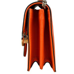 Gucci Orange Leather G Dollar Interlocking Small Shoulder Bag