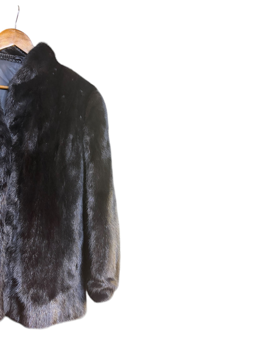 Vintage Black Dyed Mink Fur Coat