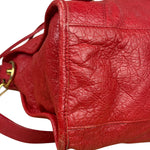 Balenciaga Red Leather Moto City Shoulder Bag Medium