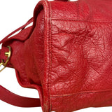 Balenciaga Red Leather Moto City Shoulder Bag Medium