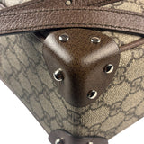 Gucci Brown Leather Trim GG Supreme Soft Trunk Crossbody