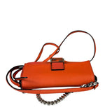Fendi Orange Leather Mini Baguette