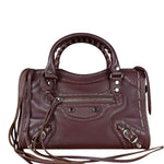 Balenciaga Burgundy Mini City Bag