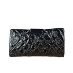 Chanel Black/Burgundy Chain Wallet Shoulder Bag 2010