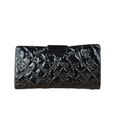 Chanel Black/Burgundy Chain Wallet Shoulder Bag 2010