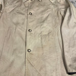Prada Khaki Button Down Jacket Leather Lining