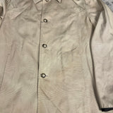 Prada Khaki Button Down Jacket Leather Lining