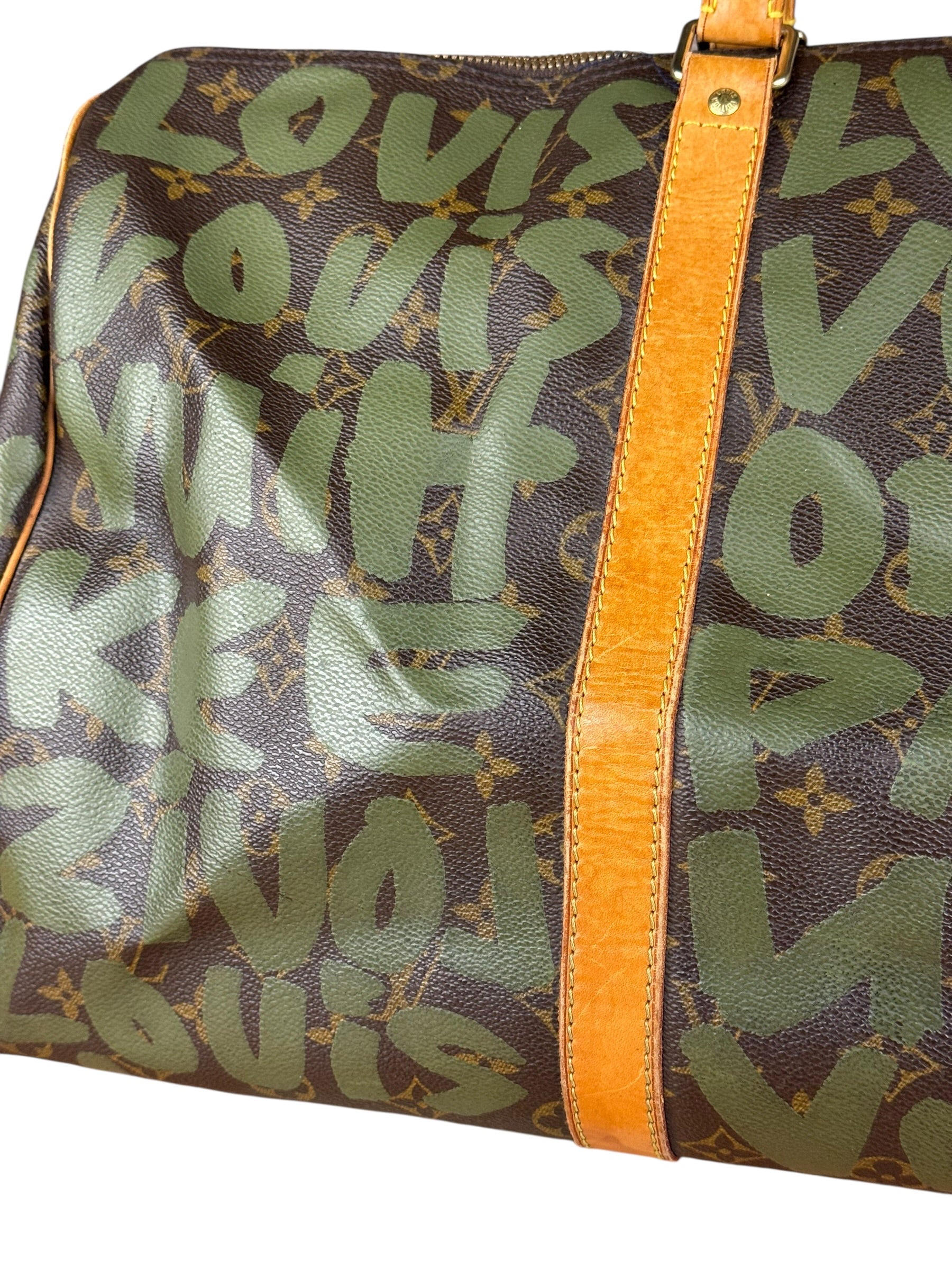 Louis Vuitton Stephen Sprouse Limited Edition Graffiti Keepall 50 Green
