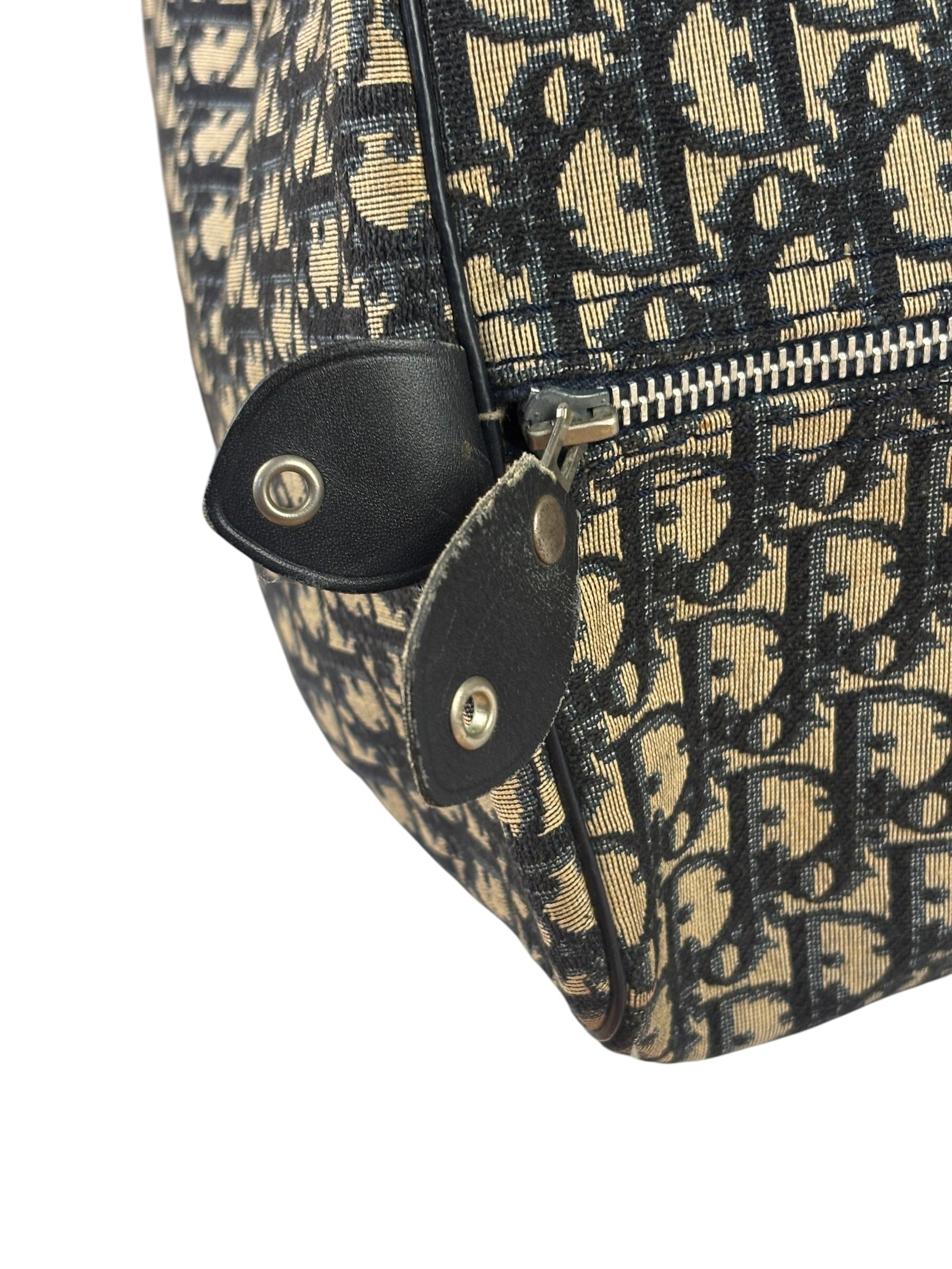 Christian Dior Vintage Black Trotter Boston Travel Bag