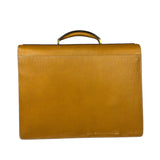 Salvatote Ferragamo Brown Leather Flap Briefcase