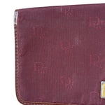 Christian Dior Vintage Canvas Maroon Long Wallet