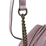Gucci Iridescent Pink Nappa Chevron Small GG