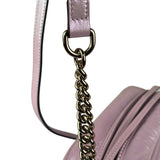 Gucci Iridescent Pink Nappa Chevron Small GG