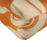Fendi Orange Leather Trim/Satin Swirl Print Mini Baguette
