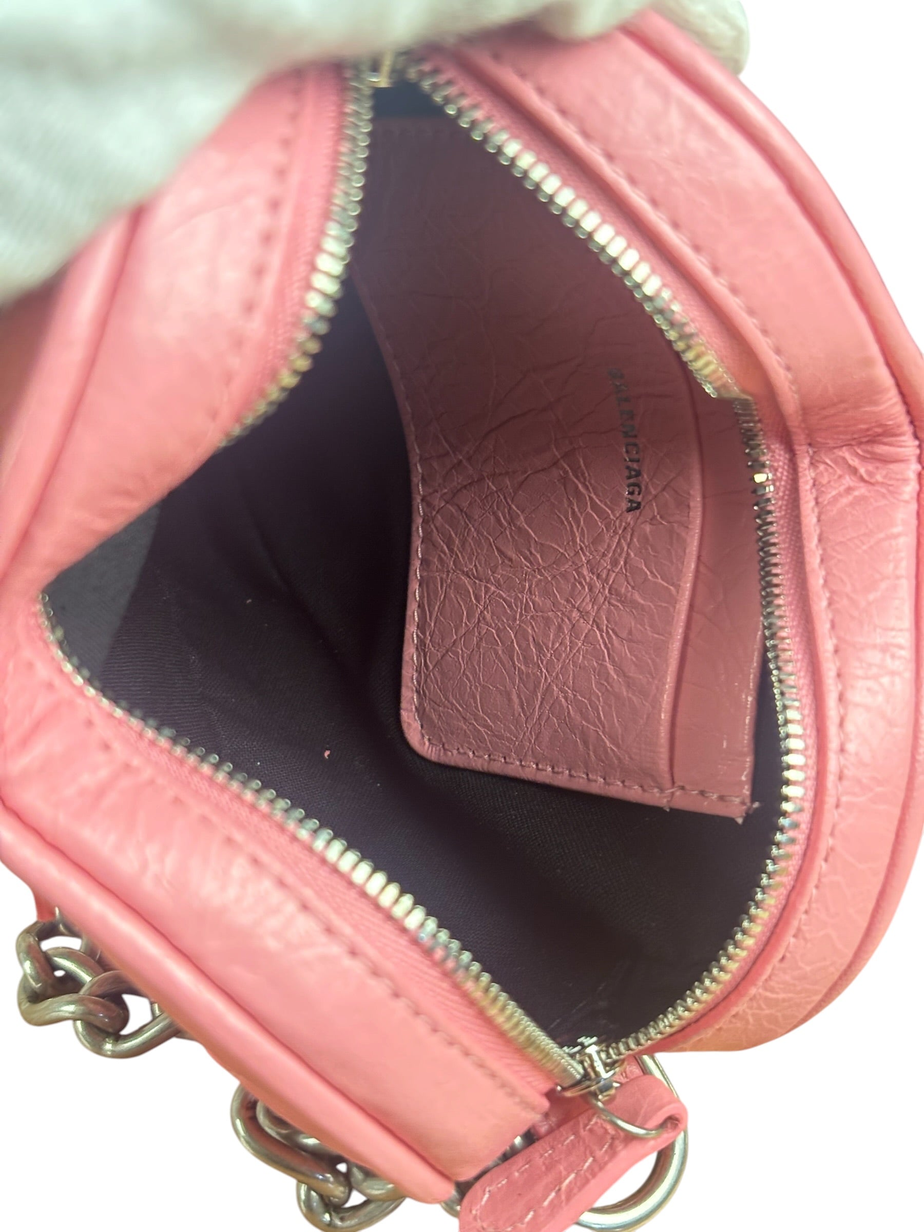 Balenciaga Pink Le Cagole Heart Mini Bag