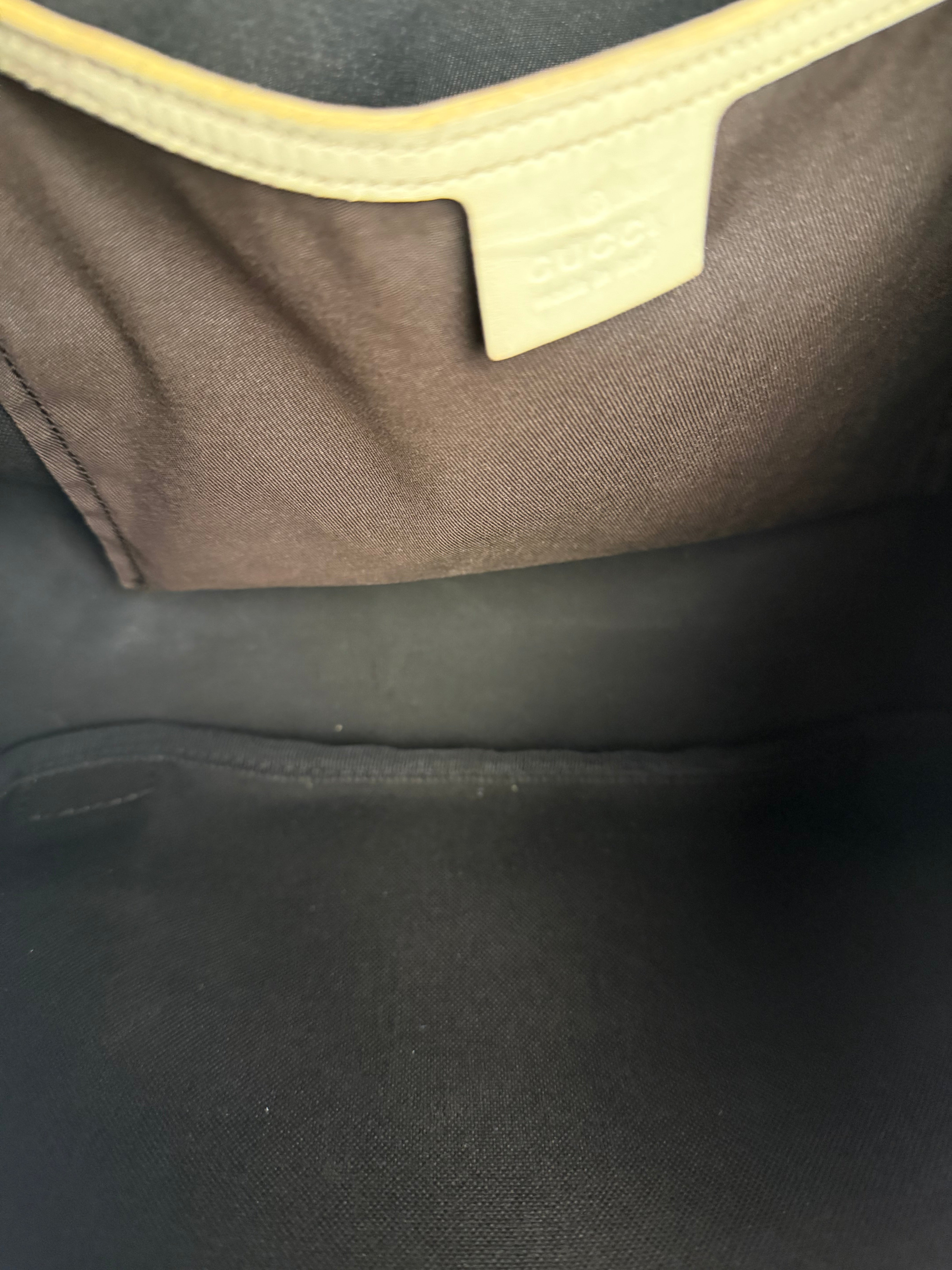 Gucci GG Leather Lined Flap Messenger Bag