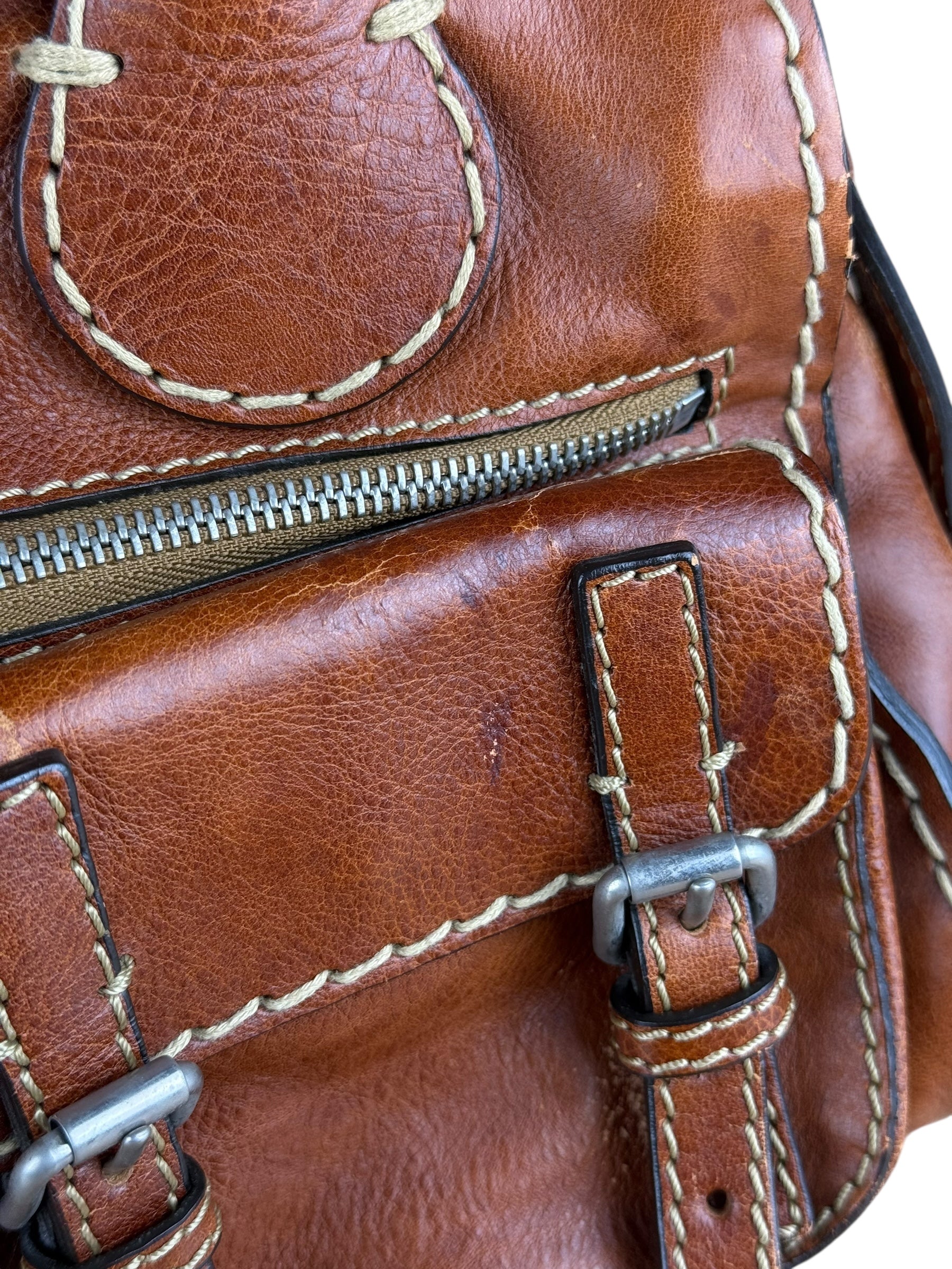 Chloé Vintage Edith Leather Tan Shoulder Bag