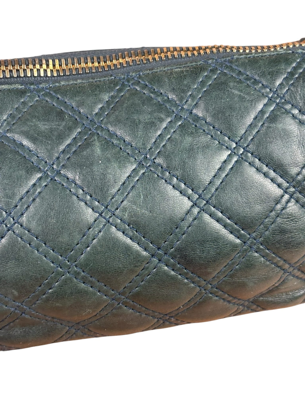 Marc Jacobs Green Quilted Leather Multipocket Shoulder Bag