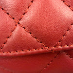 Chanel Red Qulited Leather Flap Shoulder Bag 2011