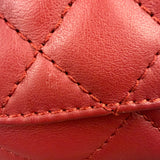Chanel Red Qulited Leather Flap Shoulder Bag 2011