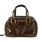 Loewe Metallic Bronze Leather Micro Amazona Mini Handbag