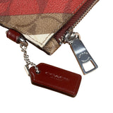 Coach Stripped Signature C Leather Clutch