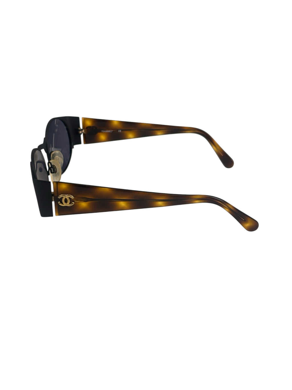 Chanel Tortoise-Shell Oval Sunglasses RX