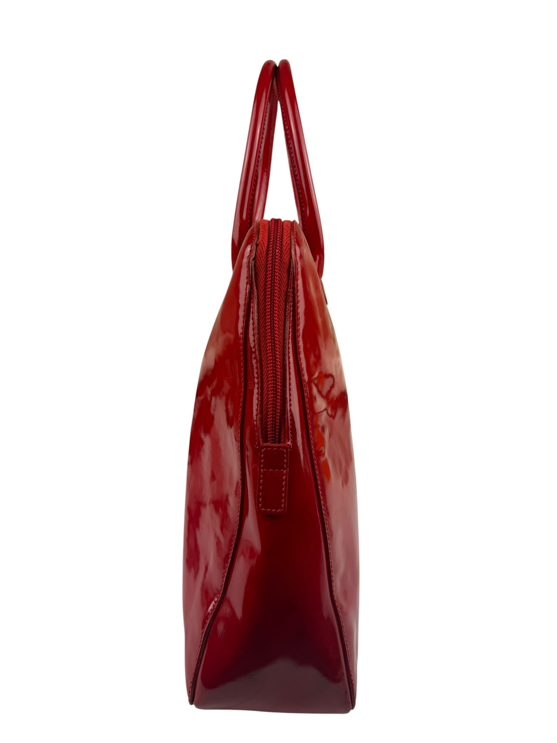 Miu Miu Glossy Candy Red Patent Leather Tote Bag