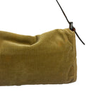 Fendi Brown Corduroy Baguette Shoulder Bag