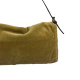Fendi Brown Corduroy Baguette Shoulder Bag