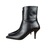 Gucci Black Leather Heel Boots
