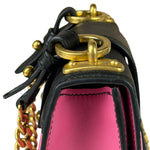 Prada Pink/Black Saffiano Leather Trim Small Cahier Crossbody Bag