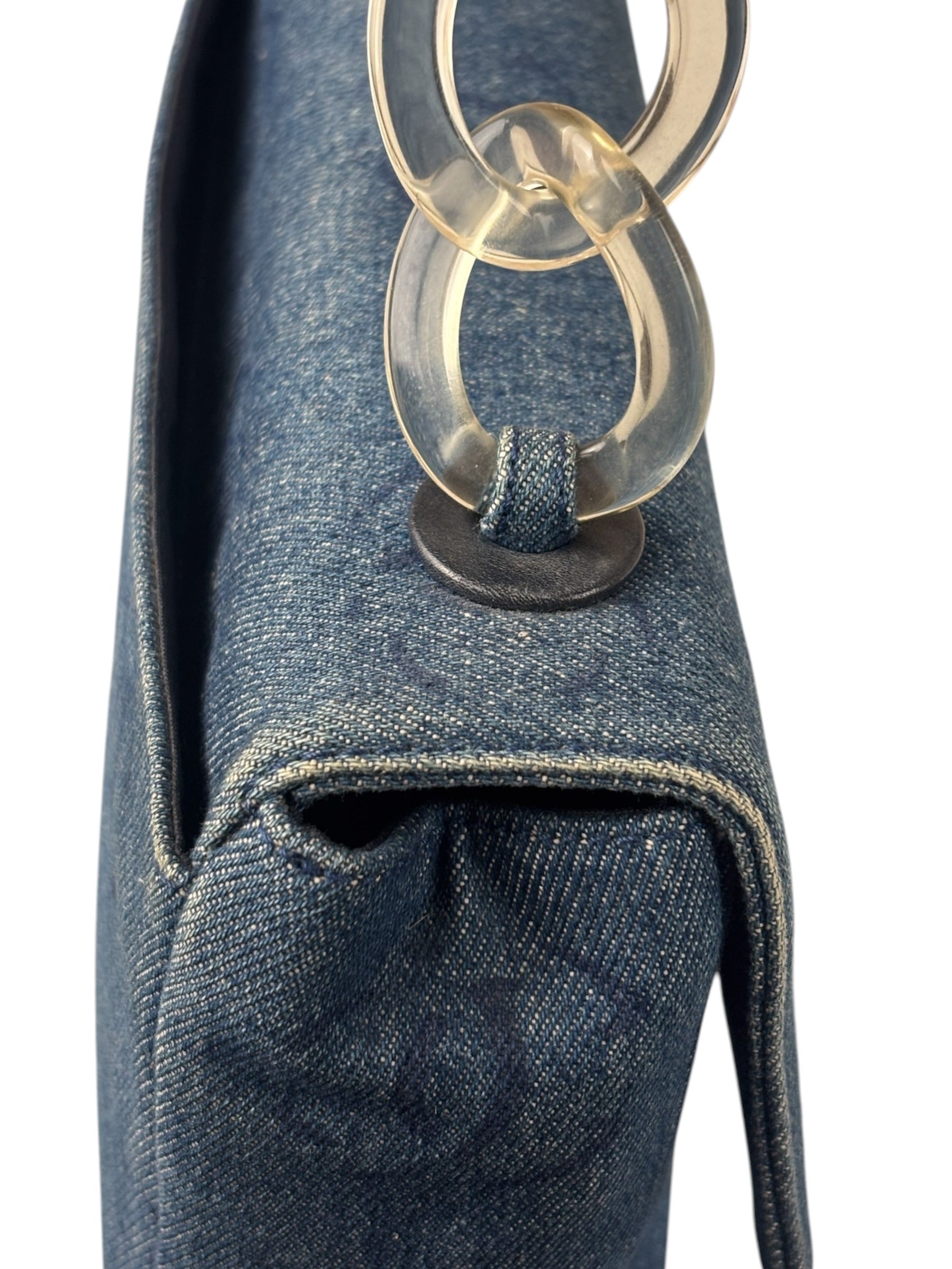 Chanel CC Denim Logo Flap Shoulder Bag 2002