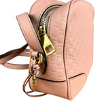 Gucci Bree Microguccissima Leather Camera Bag Pink