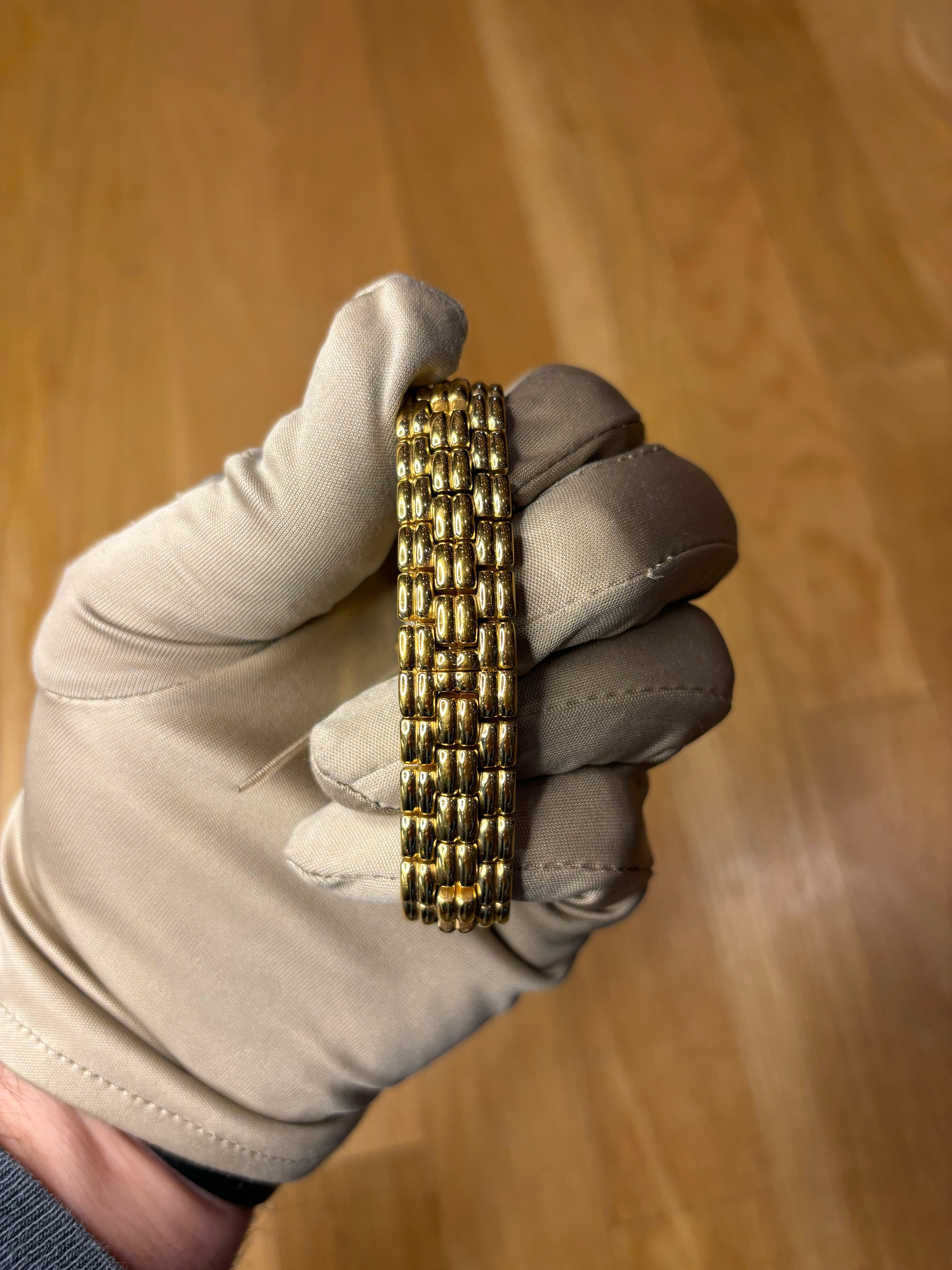 Fendi Gold Plated Rectangular Champagne Dial