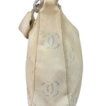 Chanel Light Washed Denim CC Canvas Logo Shoulder Bag 2002