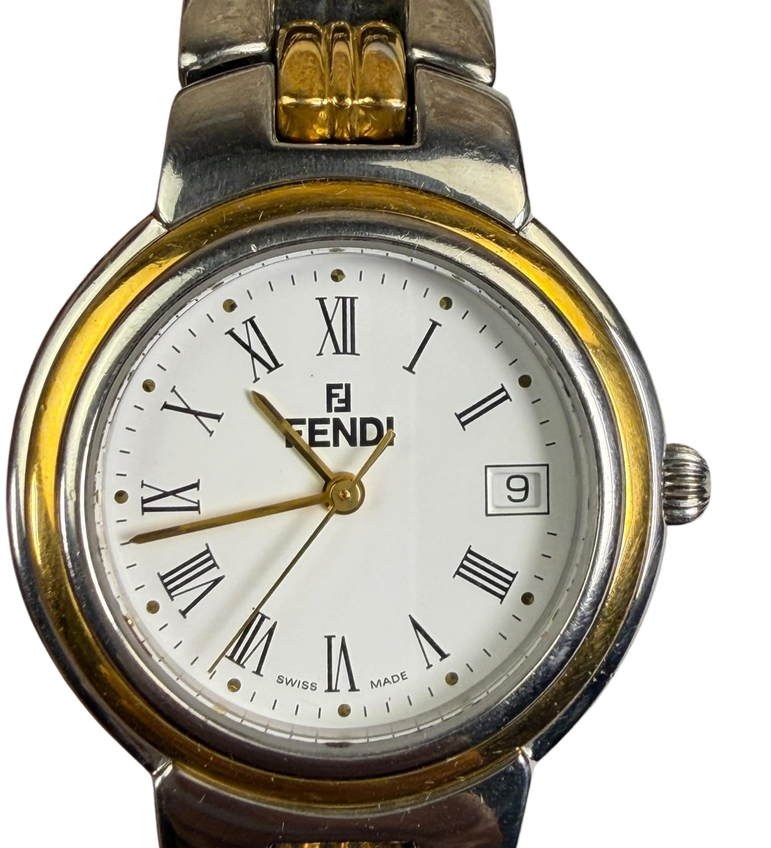 Fendi 2tone White Roman Numeral Dial
