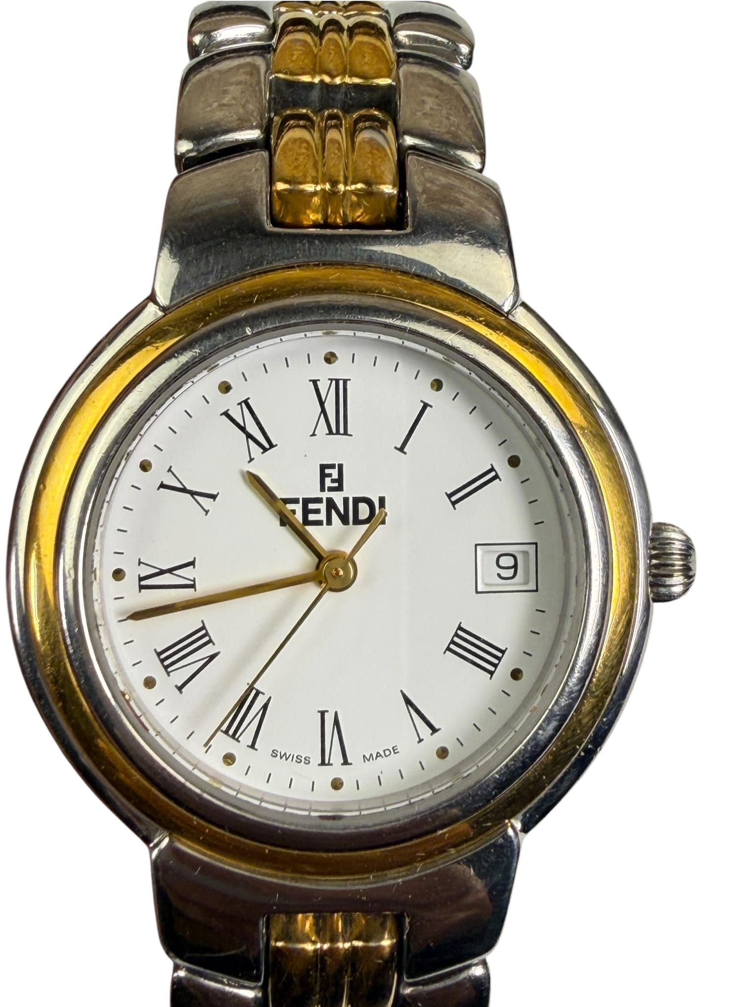 Fendi 2tone White Roman Numeral Dial