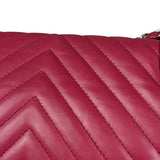 Chanel Pink Chevron Quilted Leather Medium Flap Bag 2018