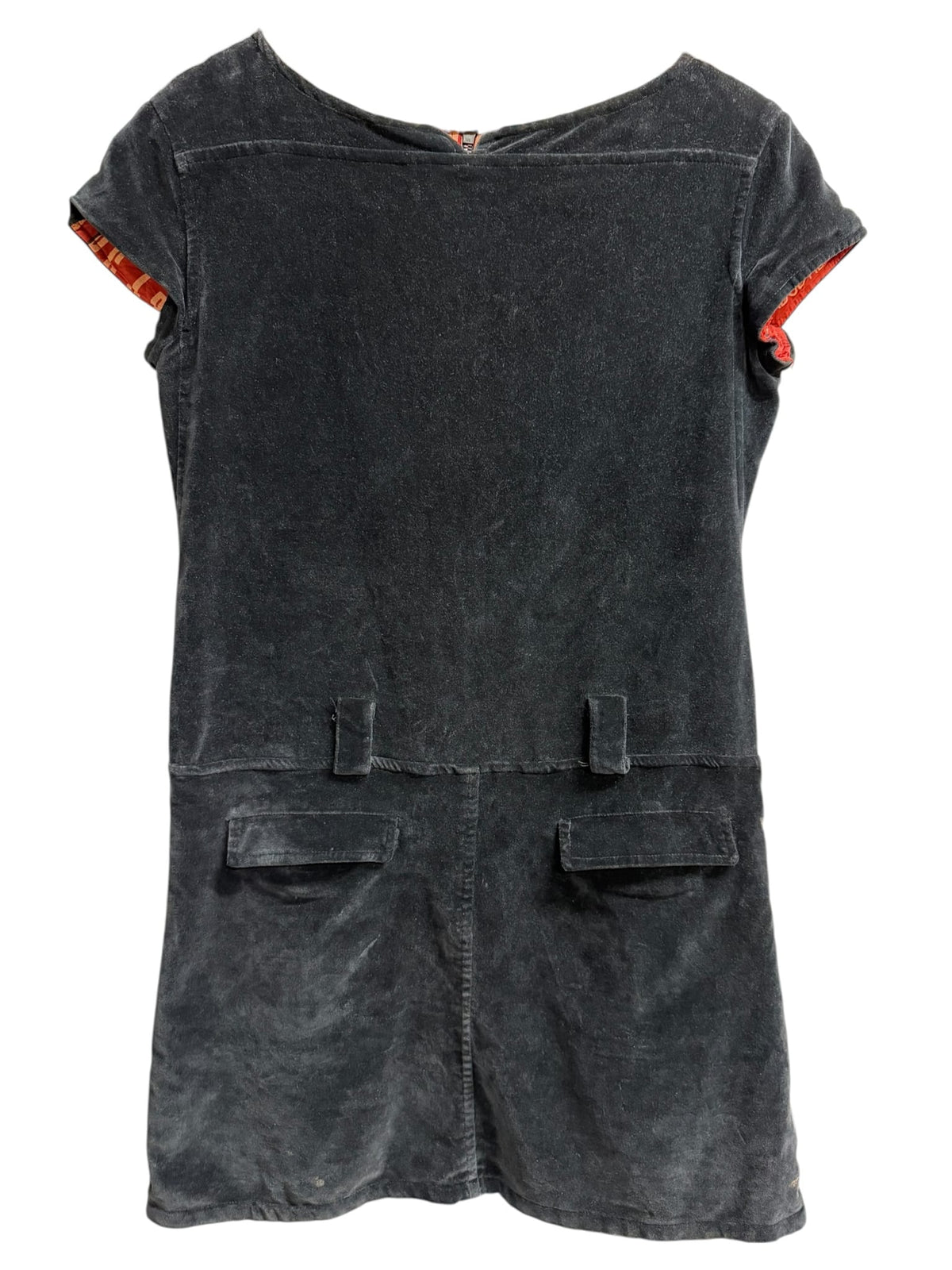 Jean Paul Gaultier Black Velour Arrow Zip Mini Dress