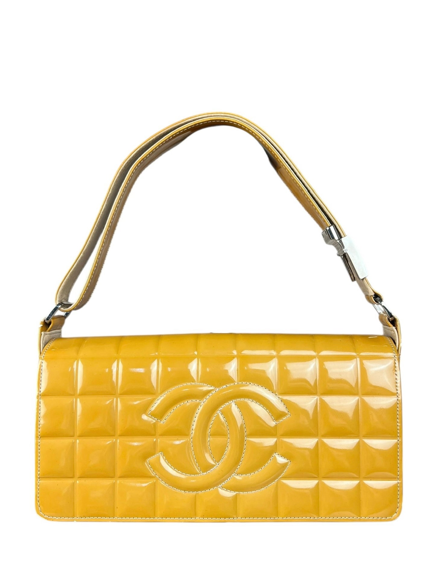 Chanel Vintage East West Patent Flap Bag