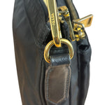 Prada Black Tessuto Nylon Leather Trim Crossbody Shoulder Bag