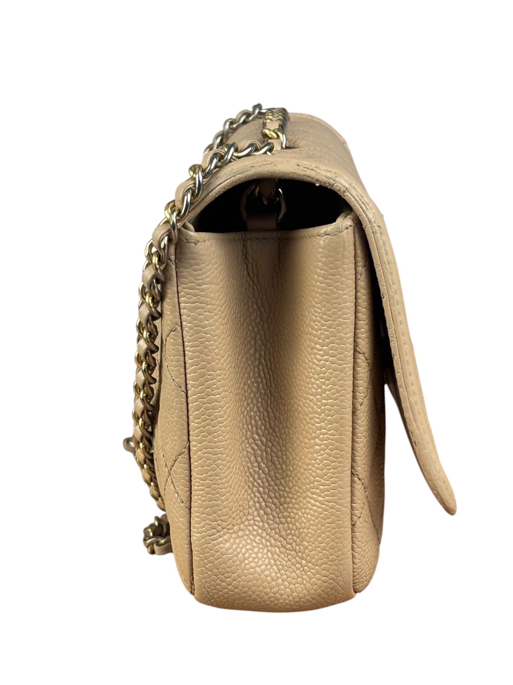 Chanel Beige Caviar S Filigree Flap 2016