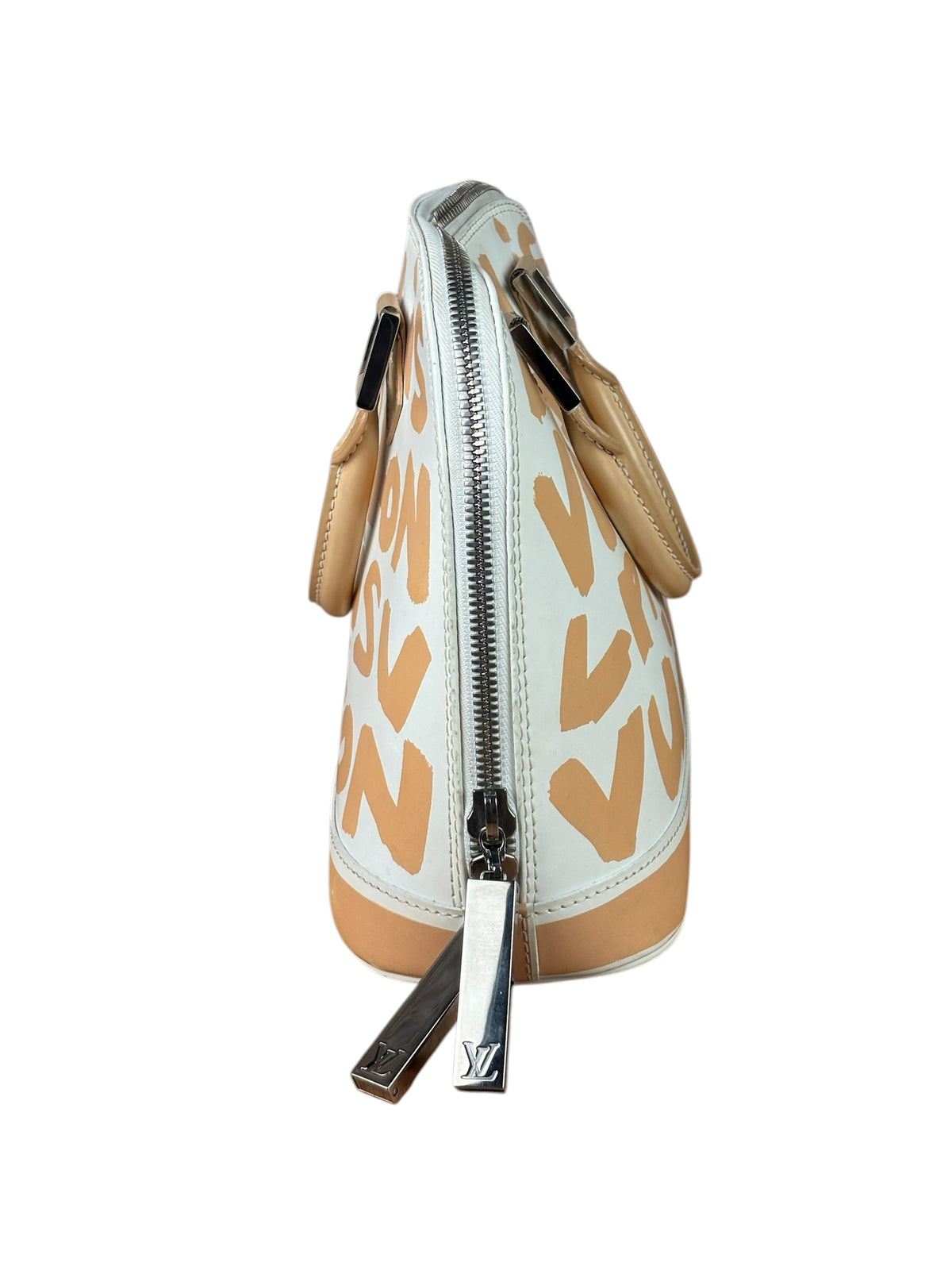 Louis Vuitton White/Beige Graffiti Alma Handbag PM