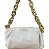 Bottega Veneta Cream Leather The Chain Pouch