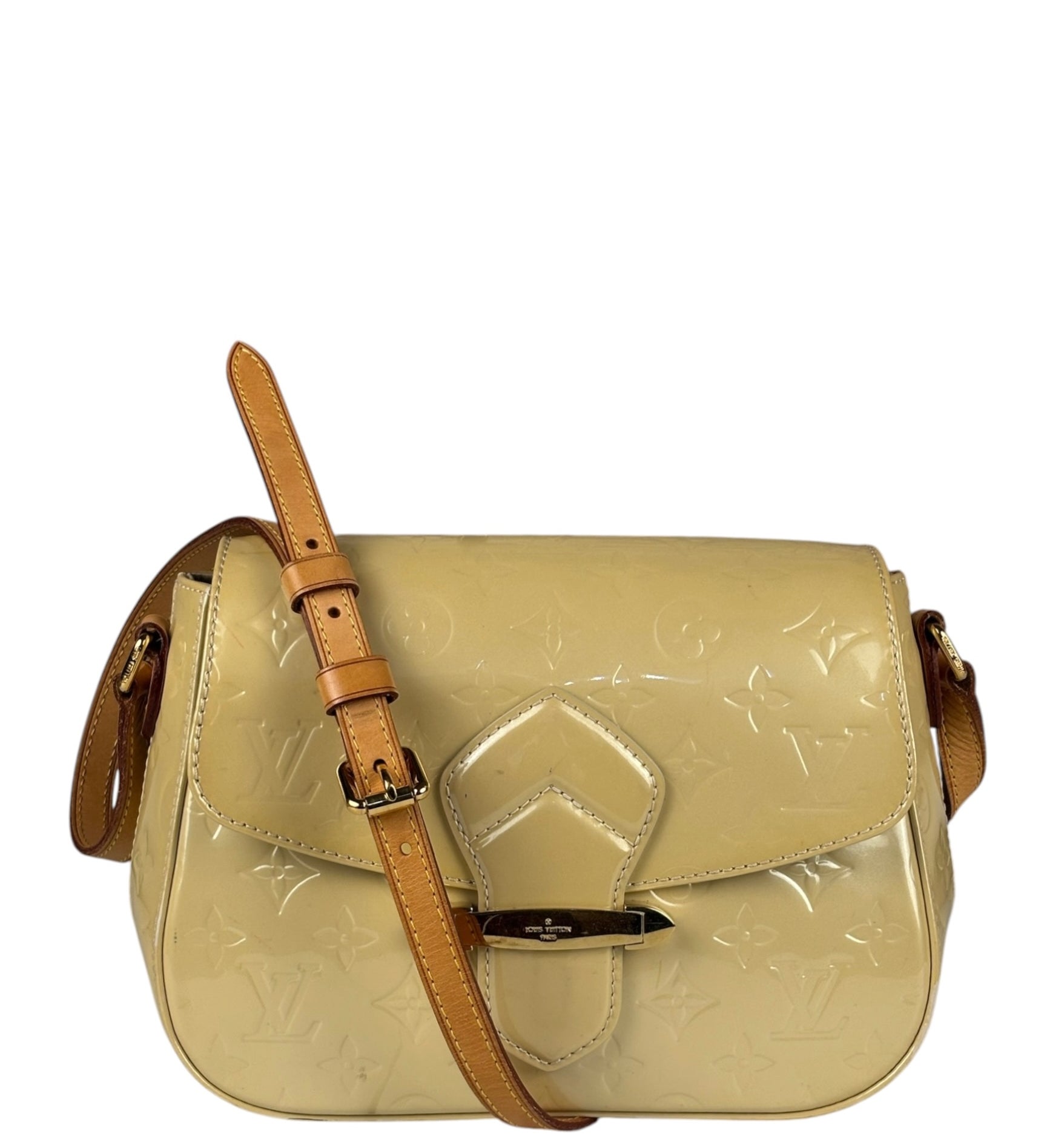 Louis Vuitton Yellow Monogram Vernis Bellflower GM Shoulder Bag