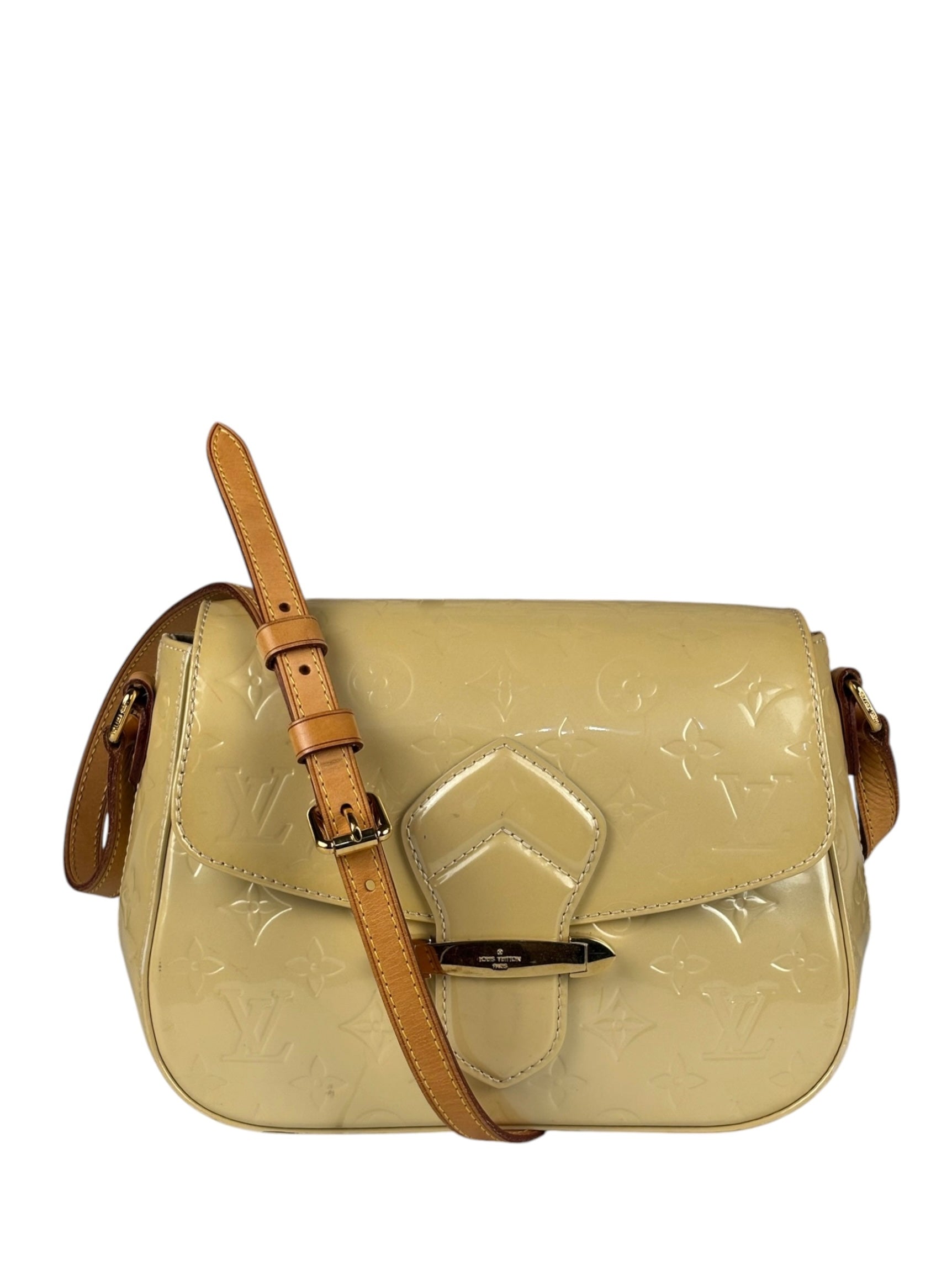 Louis Vuitton Yellow Monogram Vernis Bellflower GM Shoulder Bag