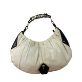 Saint Laurent White Canvas Mombasa Hobo Bag