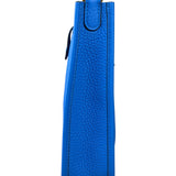 Hermes Bleu Hydra Leather Clemence Cordage Mini Evelyne TMP16